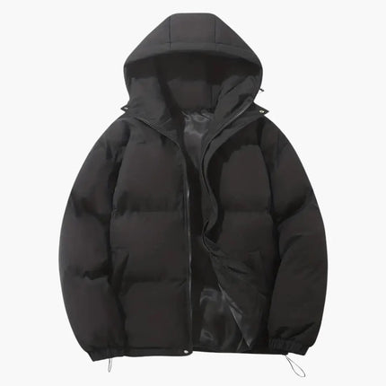 Women's Hooded Jacket with Zipper and Exterior Stitching