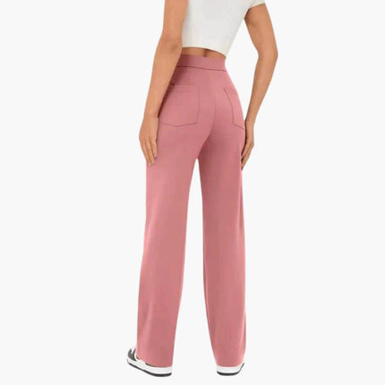 High Waist Palazzo Pants for Women with Button Placket – Stylish & Comfortable