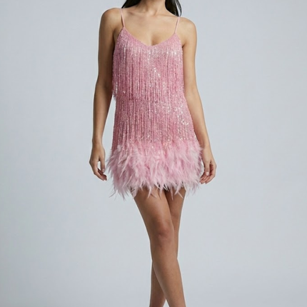 Jane | Feather Mini Dress