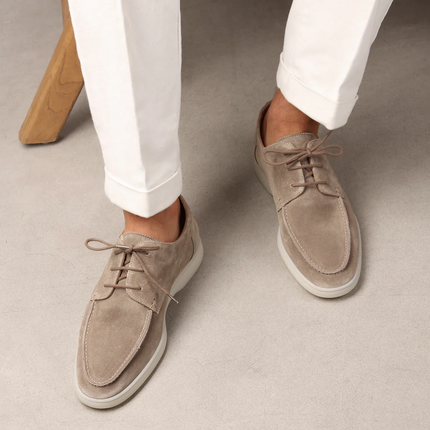 Men’s Suede Lace-Up Loafers