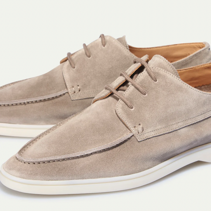 Men’s Suede Lace-Up Loafers