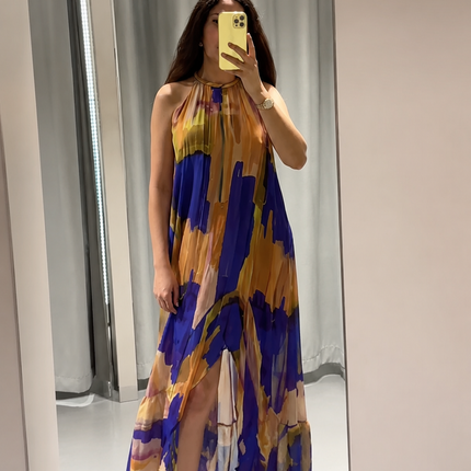 Celeste | Bohemian Halter Neck Maxi Dress