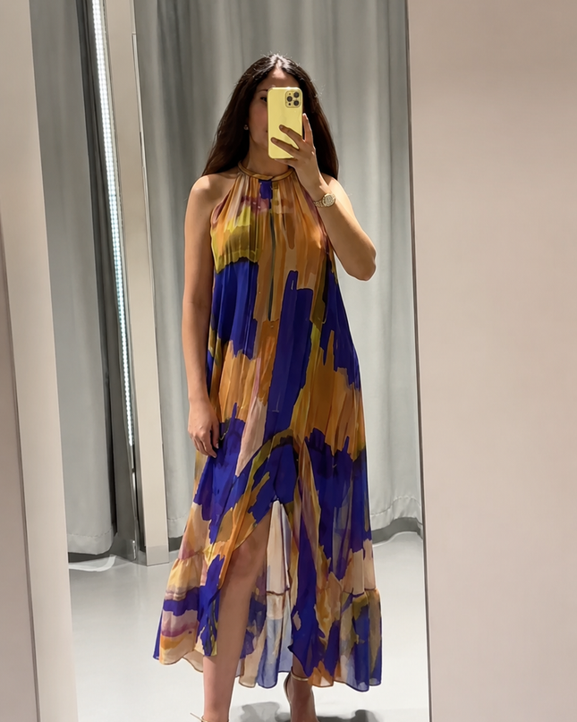 Celeste | Bohemian Halter Neck Maxi Dress