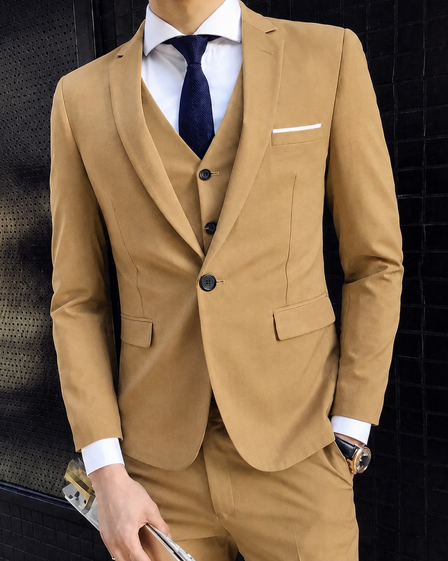 Men’s Single-Button Notched Blazer