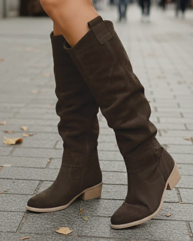 Sadie - Stylish Suede Knee-High Boots for Chic Occasions