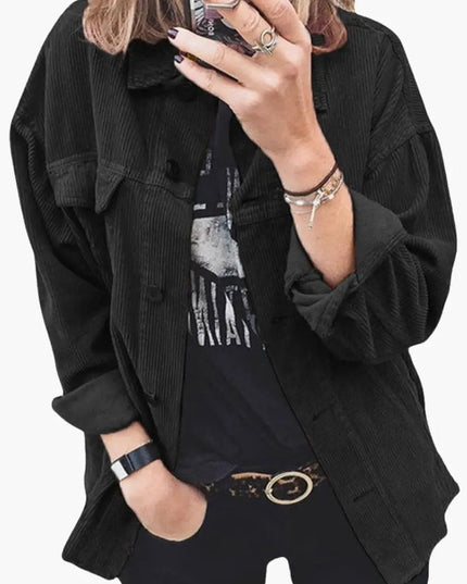 Women's Cord Jacket with Patch Pockets