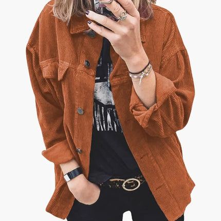 Women's Cord Jacket with Patch Pockets