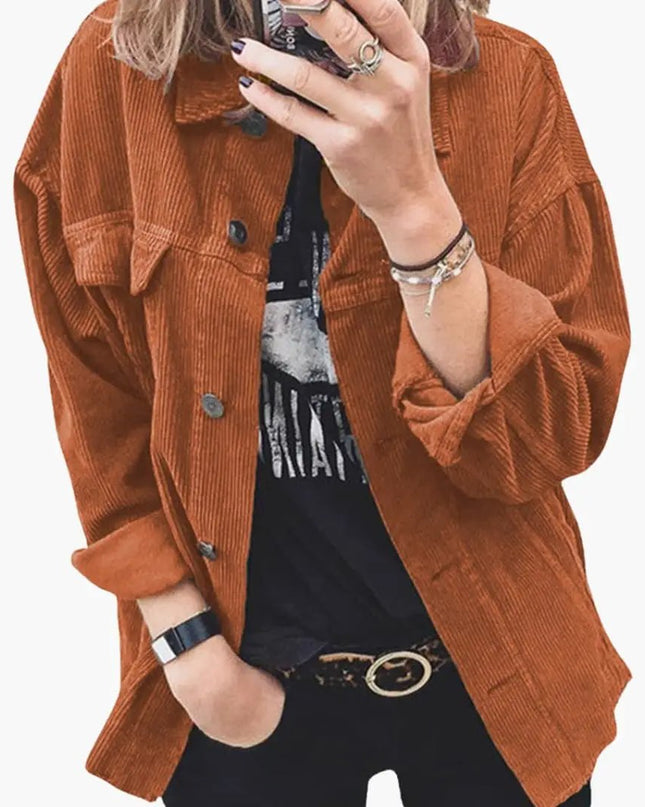 Women's Cord Jacket with Patch Pockets