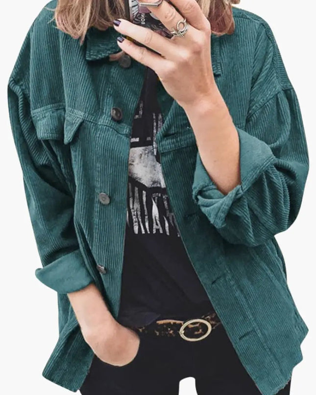 Women's Cord Jacket with Patch Pockets