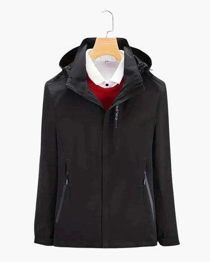 Women's Ski Jacket with Hood and Zippered Pockets