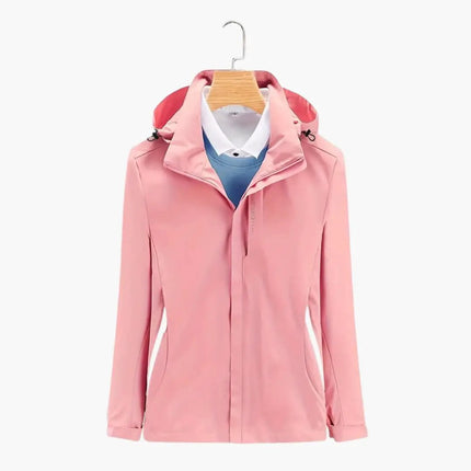 Women's Ski Jacket with Hood and Zippered Pockets