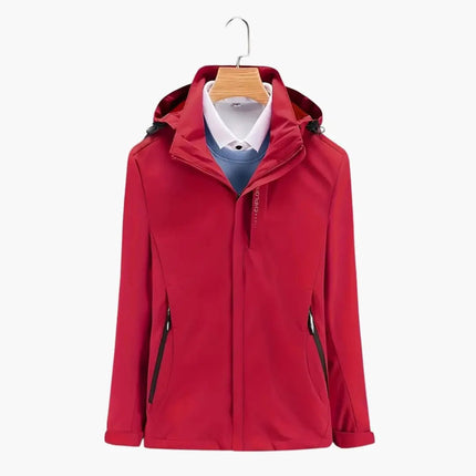 Women's Ski Jacket with Hood and Zippered Pockets