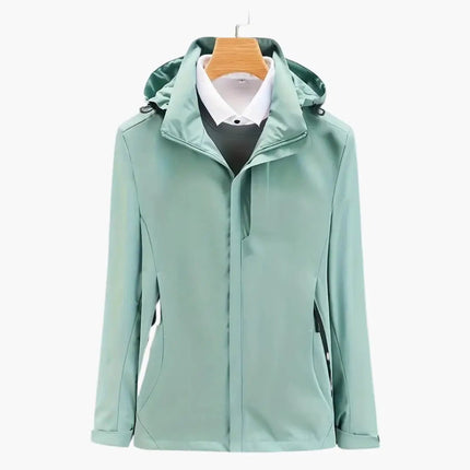 Women's Ski Jacket with Hood and Zippered Pockets