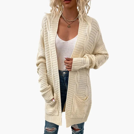 Women’s Open Front Cardigan with Long Sleeves