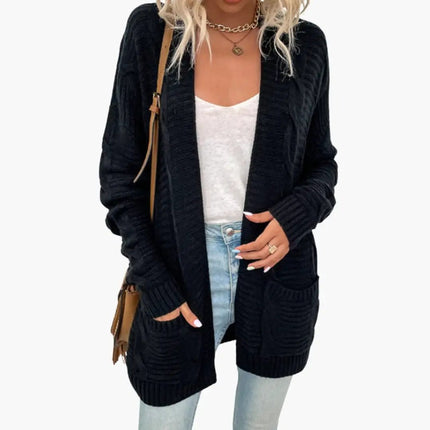 Women’s Open Front Cardigan with Long Sleeves