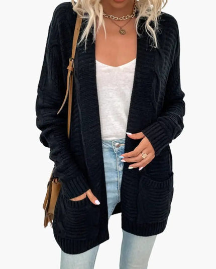 Women’s Open Front Cardigan with Long Sleeves