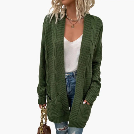 Women’s Open Front Cardigan with Long Sleeves