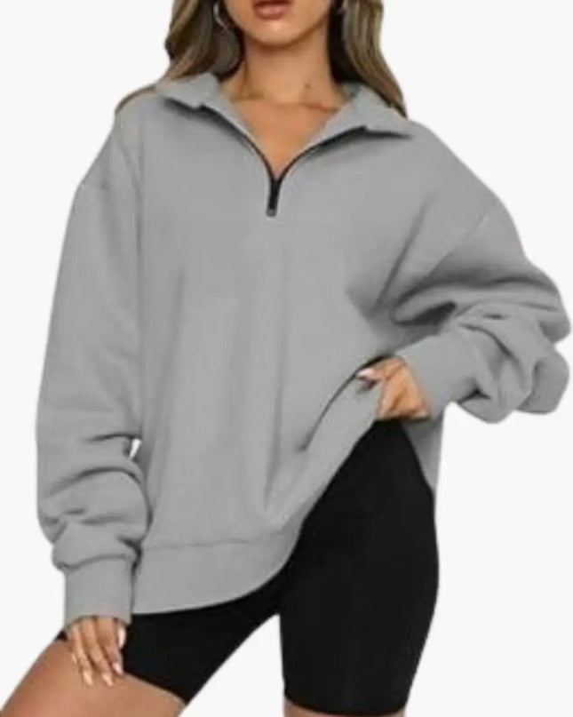 Women’s Knitted Sweater with Half Zip