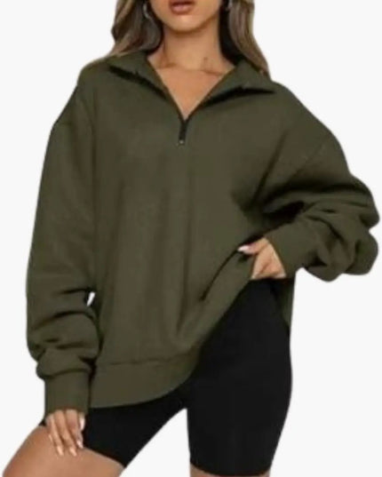 Women’s Knitted Sweater with Half Zip