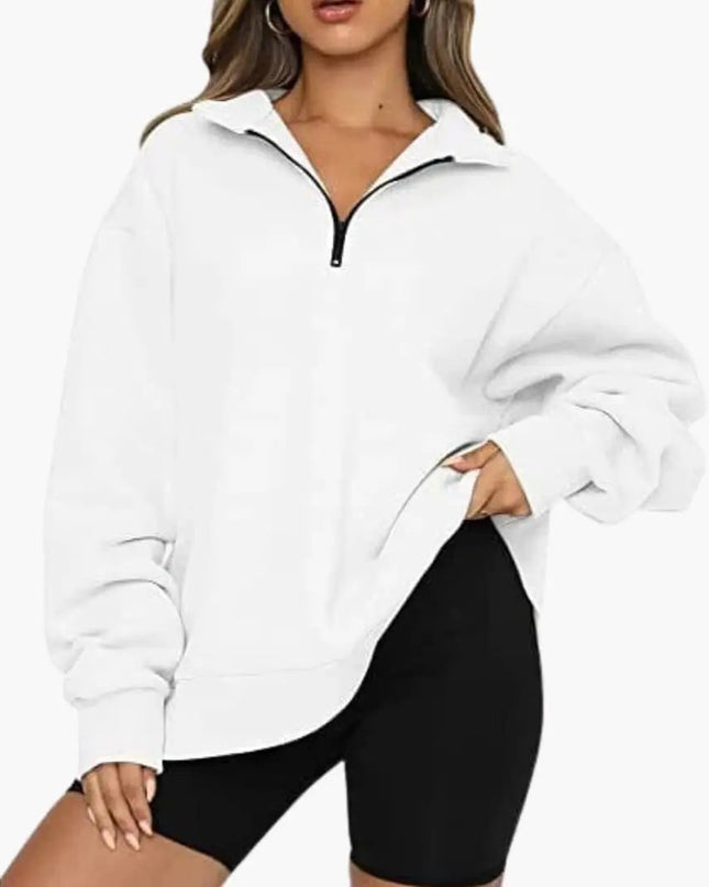 Women’s Knitted Sweater with Half Zip