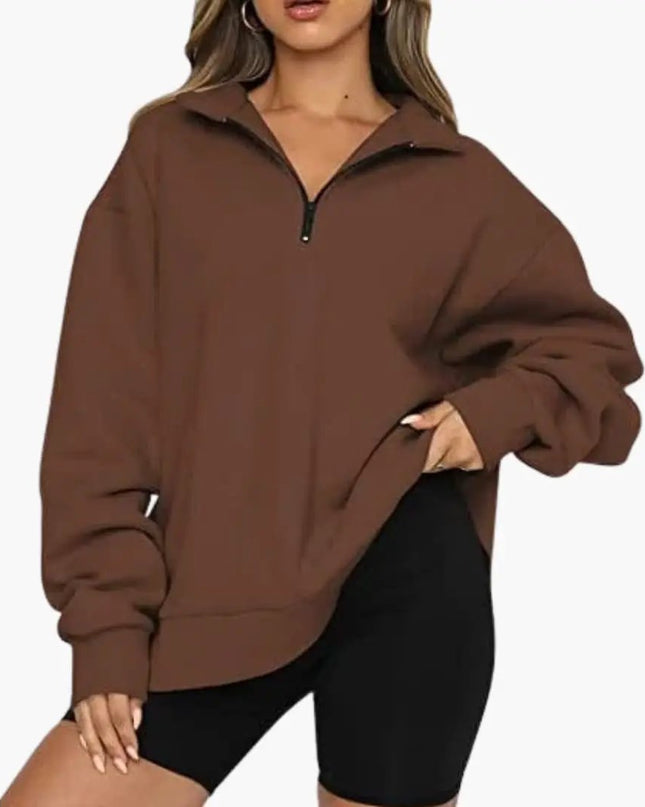 Women’s Knitted Sweater with Half Zip
