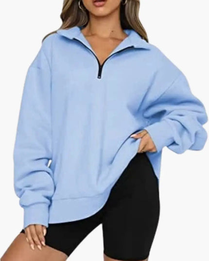 Women’s Knitted Sweater with Half Zip