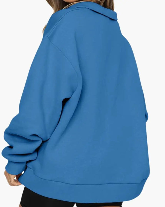 Women’s Knitted Sweater with Half Zip