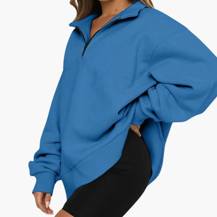 Women’s Knitted Sweater with Half Zip