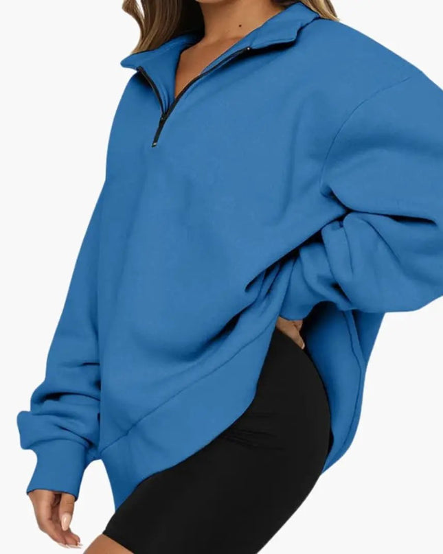 Women’s Knitted Sweater with Half Zip