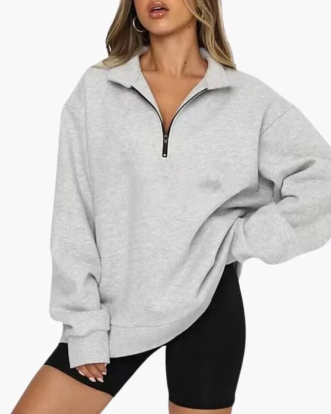 Women’s Knitted Sweater with Half Zip
