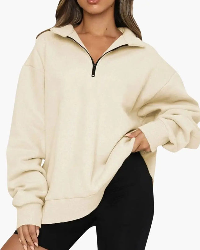 Women’s Knitted Sweater with Half Zip