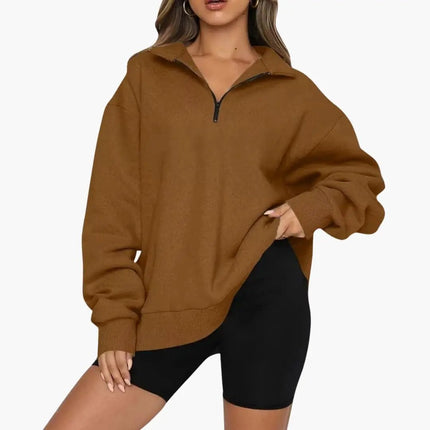 Women’s Knitted Sweater with Half Zip