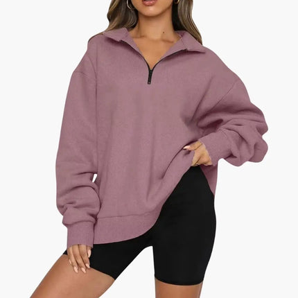 Women’s Knitted Sweater with Half Zip