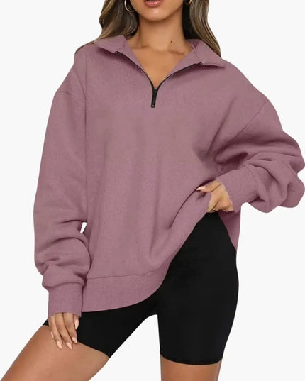 Women’s Knitted Sweater with Half Zip