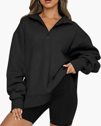 Women’s Knitted Sweater with Half Zip