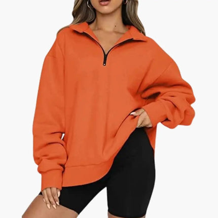 Women’s Knitted Sweater with Half Zip