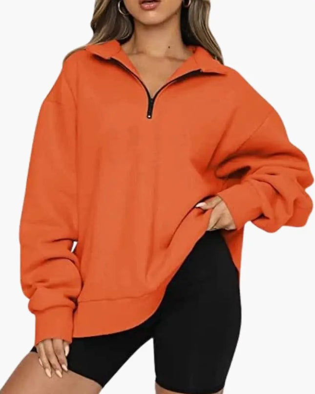 Women’s Knitted Sweater with Half Zip