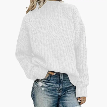 Women's Knit Sweater with High Neck