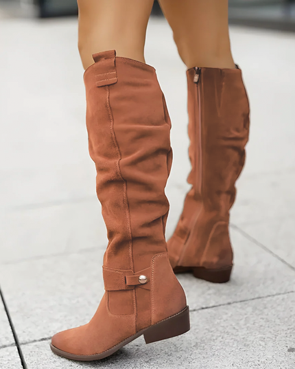 Sadie - Stylish Suede Knee-High Boots for Chic Occasions