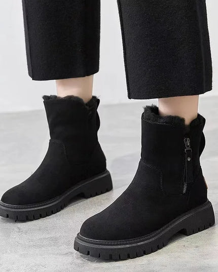 Kathryn - Chic Faux Fur Ankle Boots for Stylish Occasions