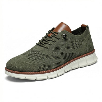 Lace-Up Sneakers – Textured Upper & Contrasting Sole