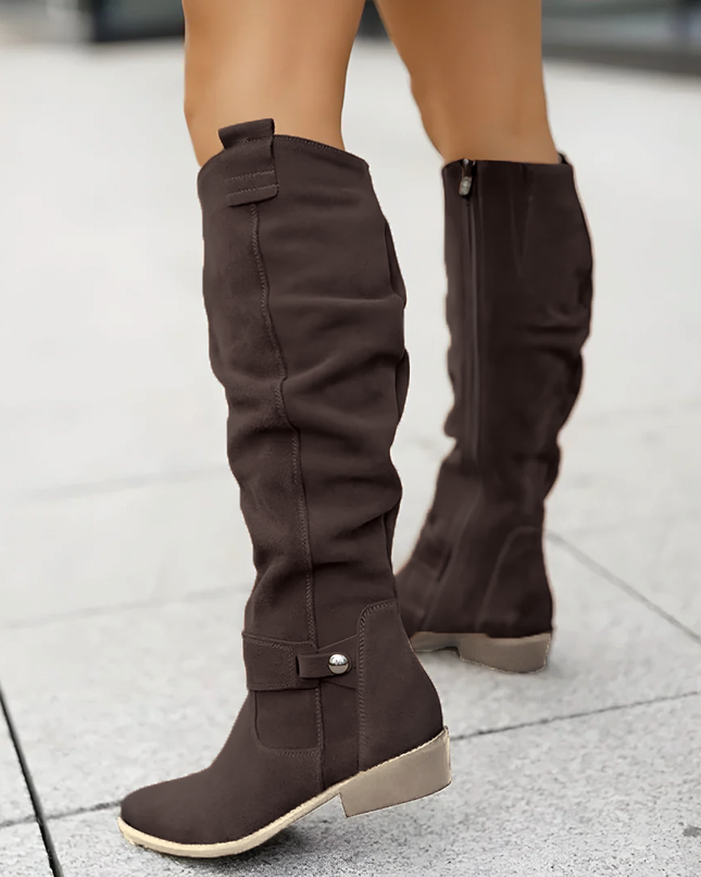 Sadie - Stylish Suede Knee-High Boots for Chic Occasions