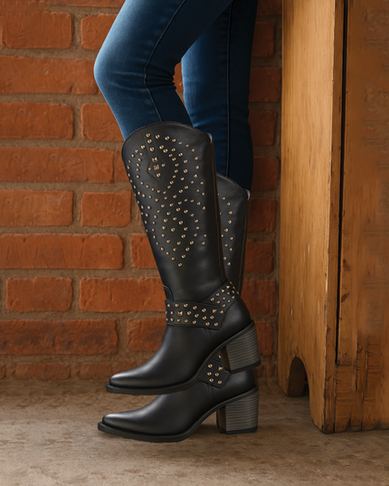 Mary - Stylish Western Knee-High Boots for Any Occasion
