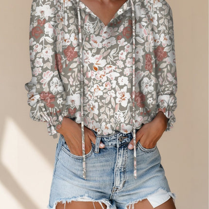 Jessie | Long Sleeve Floral Blouse with V-Neck