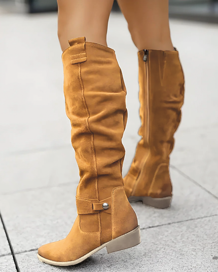 Sadie - Stylish Suede Knee-High Boots for Chic Occasions