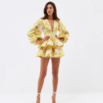 Lilly | Tiered Peplum Mini Dress