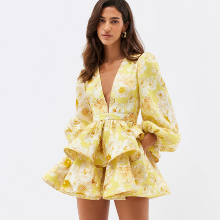 Lilly | Tiered Peplum Mini Dress