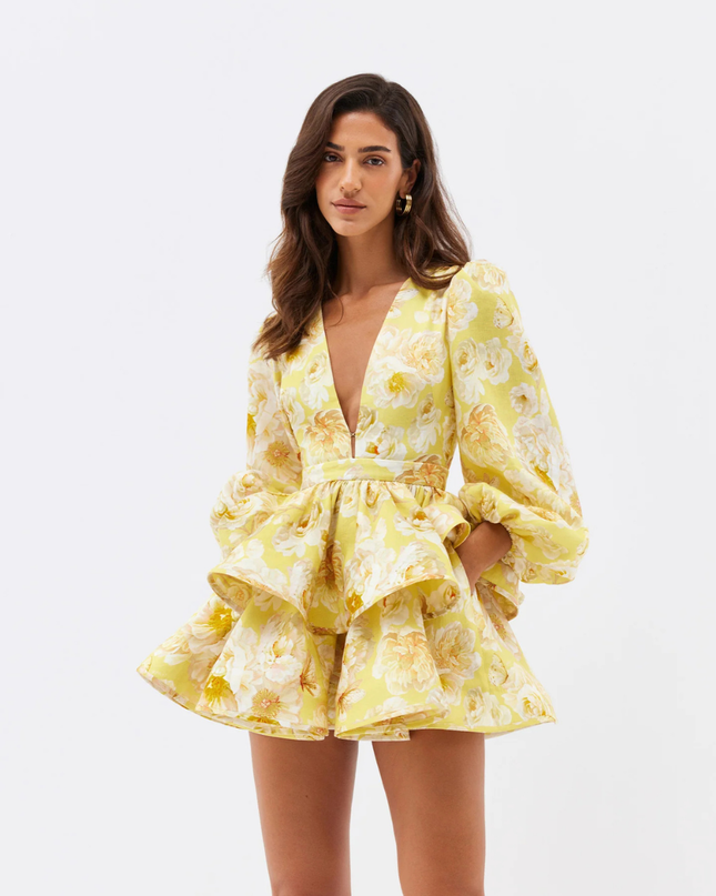 Lilly | Tiered Peplum Mini Dress