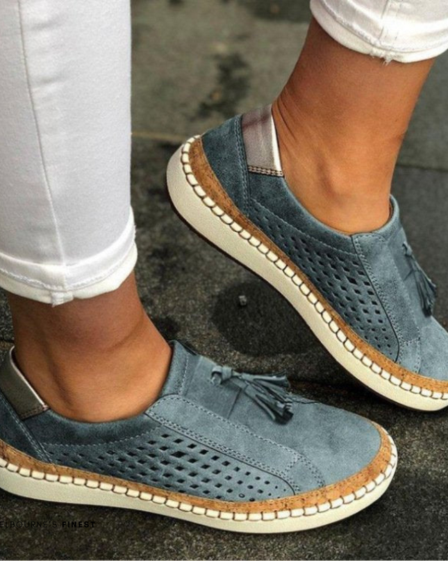 Claire - Stylish Perforated Slip-On Footwear for Everyday Wear