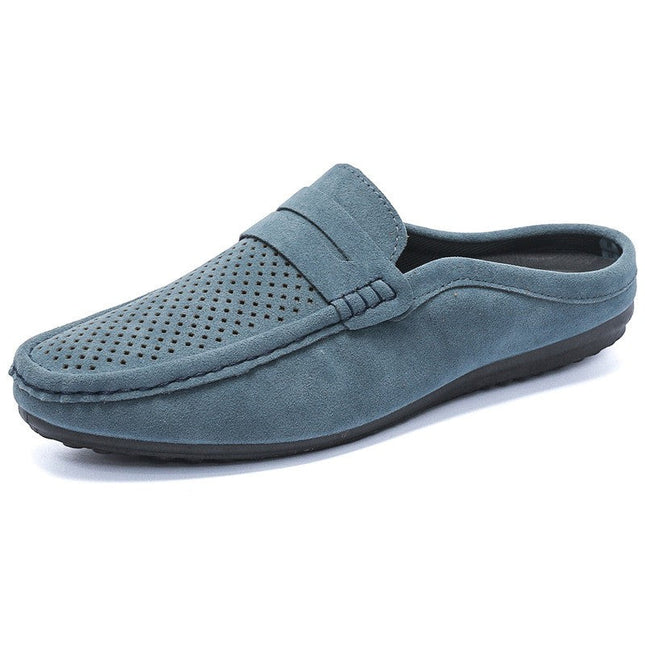 Slip-On Shoes – Perforated Front & Vamp Strap Detail